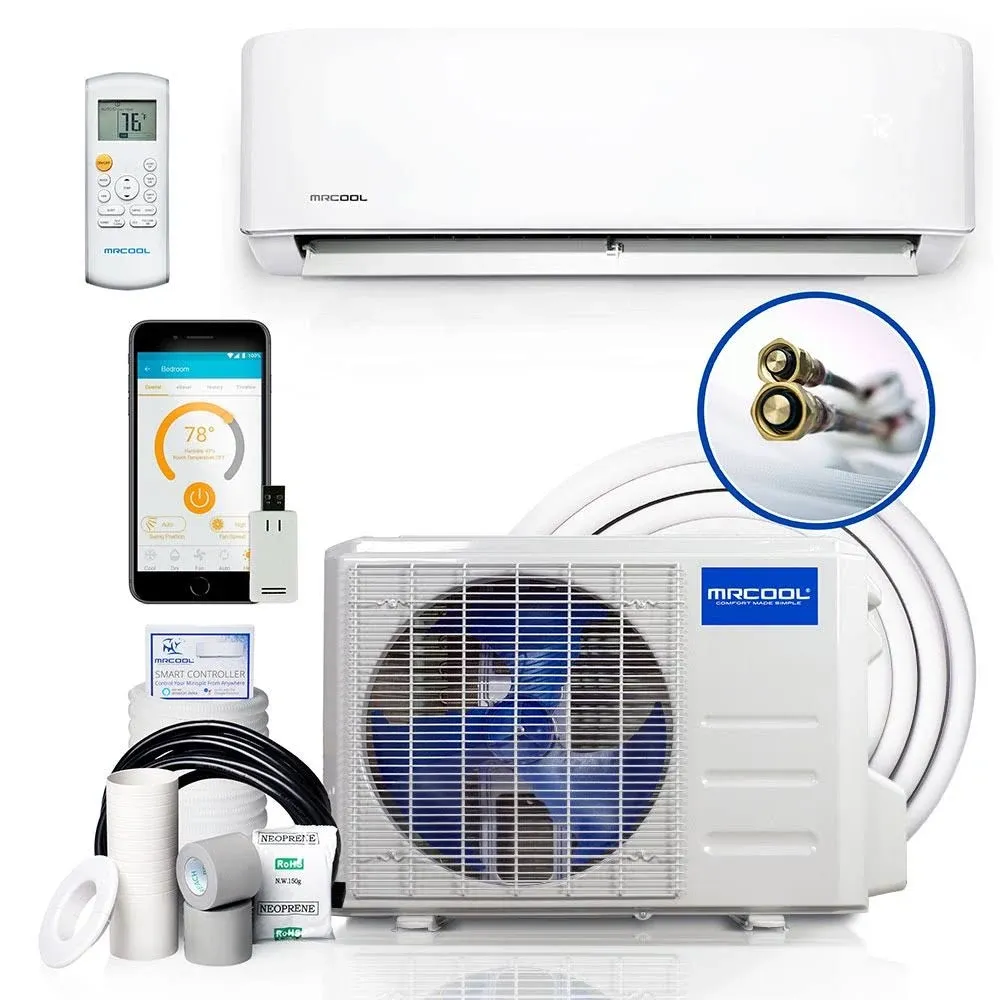 MrCool - DIY-36-HP-230B25 - MR. COOL 3rd Gen DIY Ductless Split System With Heat, 36, 000 BTU, 16 SEER, 220V