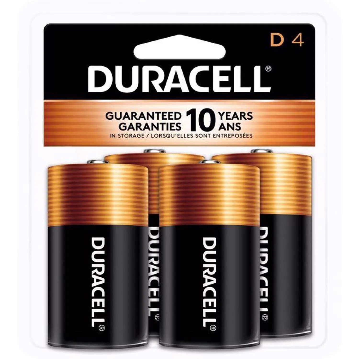 Duracell (D-CTx4) Coppertop D Alkaline Batteries - Set of 4