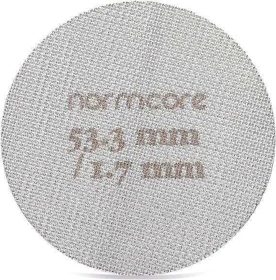 Normcore 53.3mm Ultra-Slim 0.2 mm Puck Screen - Lower Shower Screen - Metal Coffee Reusable Filter for 54mm Portafilter - 200-micron Laser etched - 316 Stainless Steel with Titanium PVD Coating