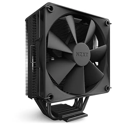 NZXT Enfriador de aire para CPU T120 - RC-TN120-B1 - Tubos conductores de cobre - Rodamientos dinámicos de fluidos - Compatibilidad AMD e Intel - Negro