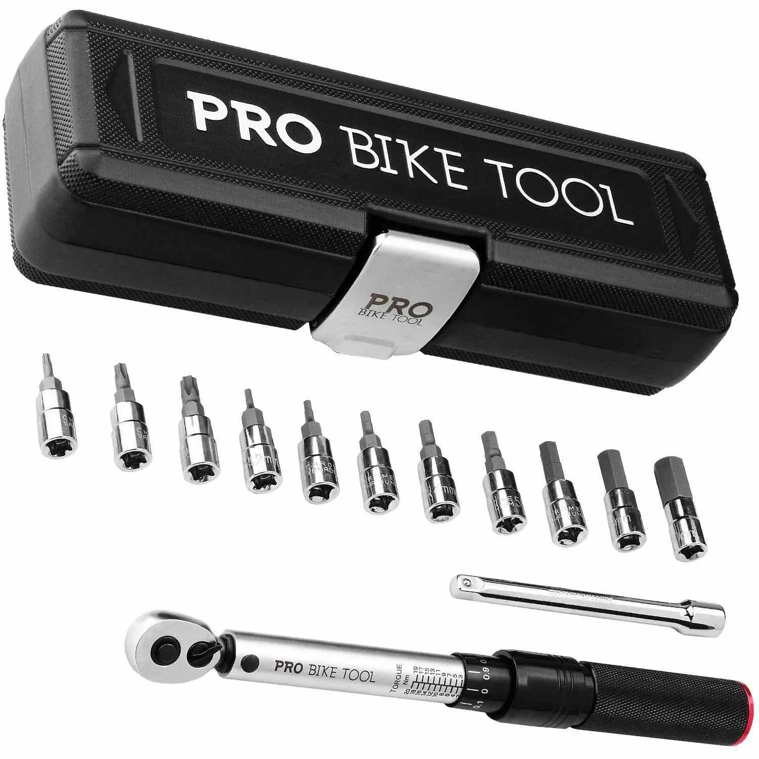 Pro Bike Tool Click Torque Wrench Set 1/4 inch Drive 2-20 NM Bicycle Maintenance