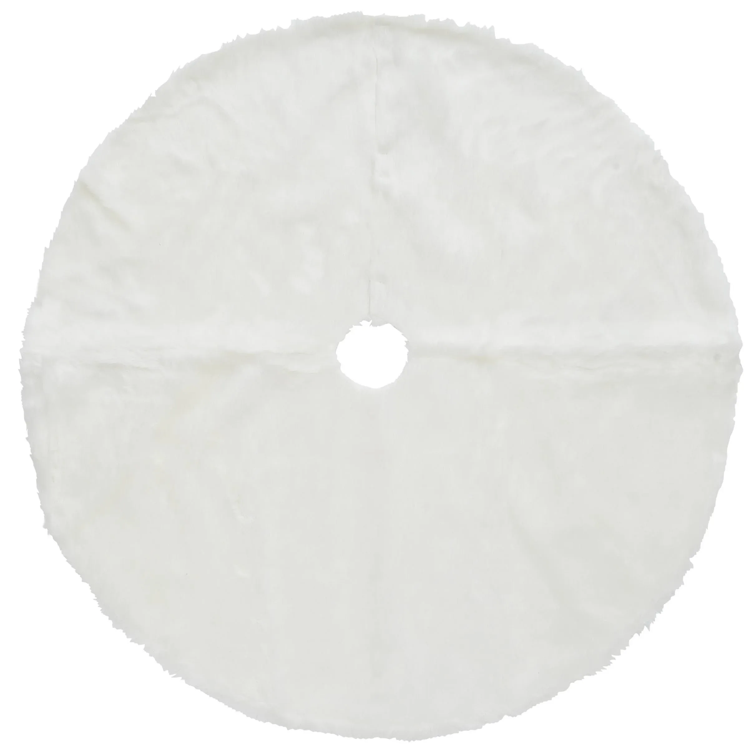 National Tree Company 48 in. General Store White Faux Fur Christmas Tree Skirt AH63-PT14775A-1