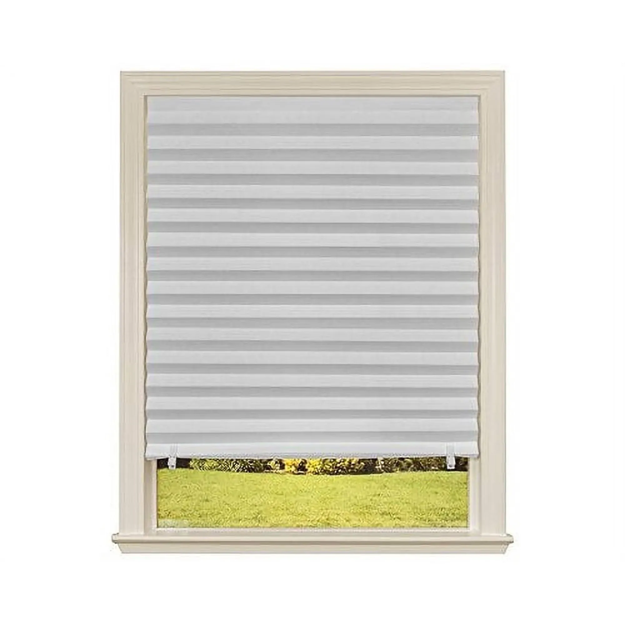 Redi Shade Light Filtering Pleated Paper Window Shade, White - 6 pack