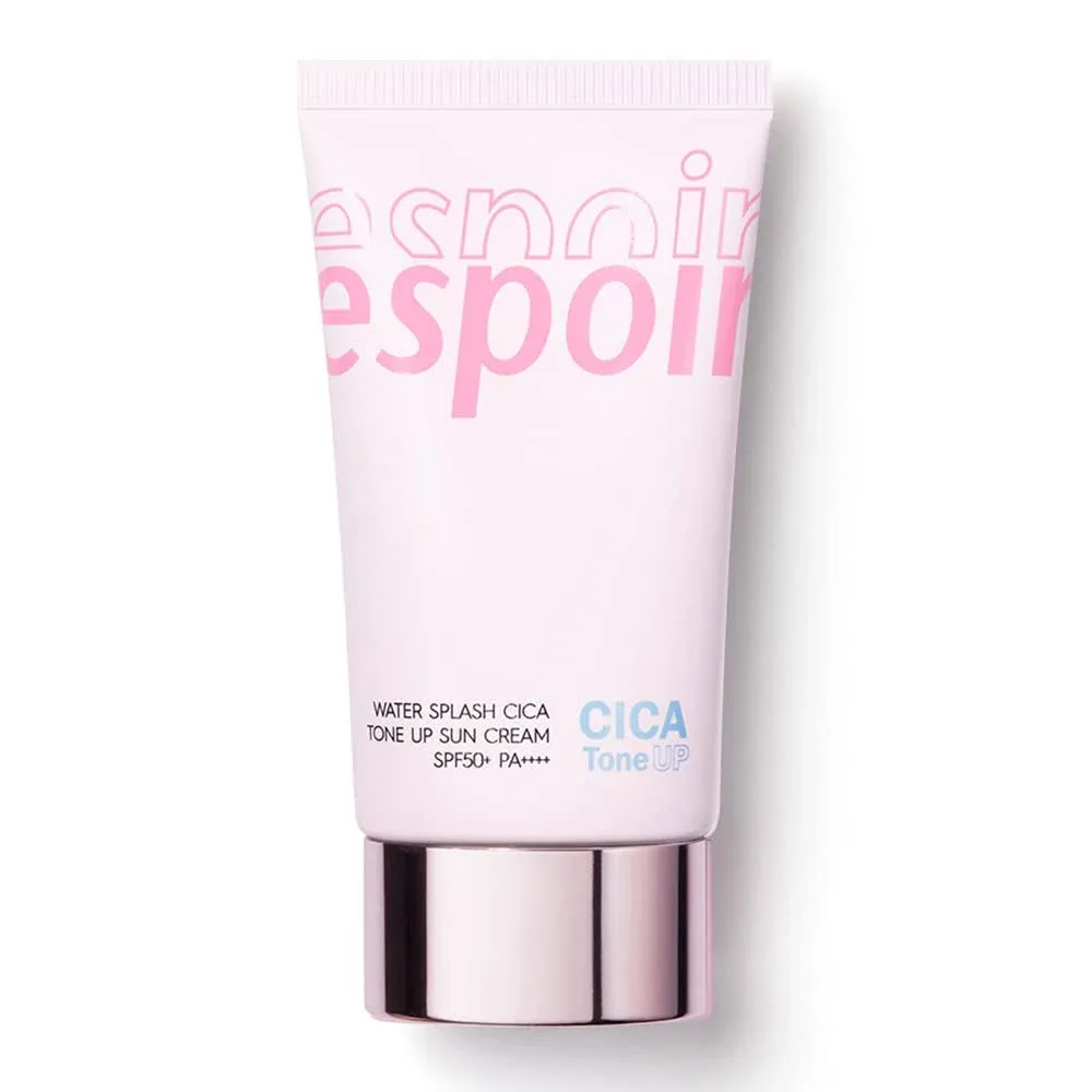 Espoir Water Splash Cica Tone Up Cream 60ml (21AD) SPF50+ PA++++ | Rich Pink Glow Creates Natural Skin Tone | Clear Cica Tone-up Cream Comfortable for My Skin