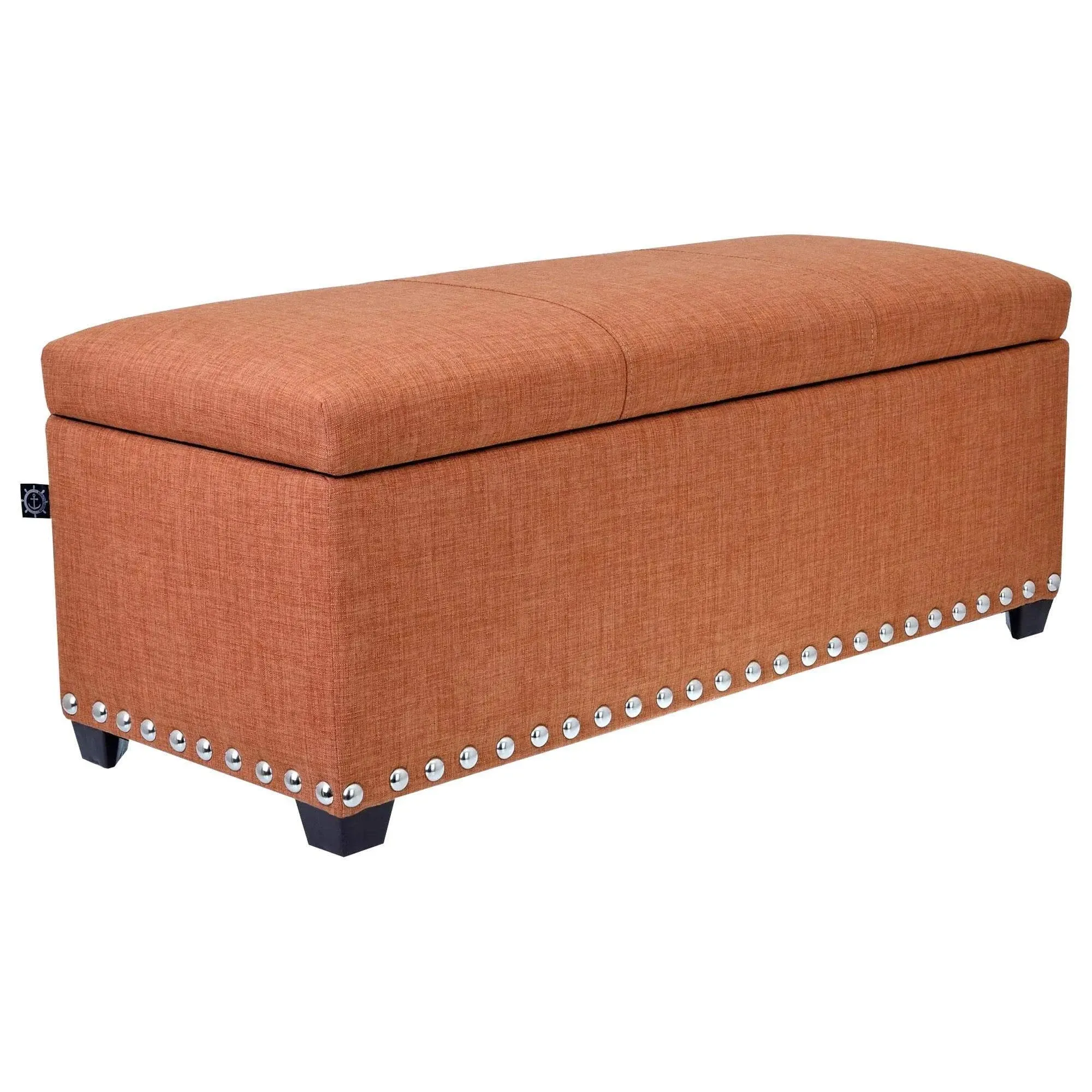 THE CREW FURNITURE Frigate Storage Ottoman Orange