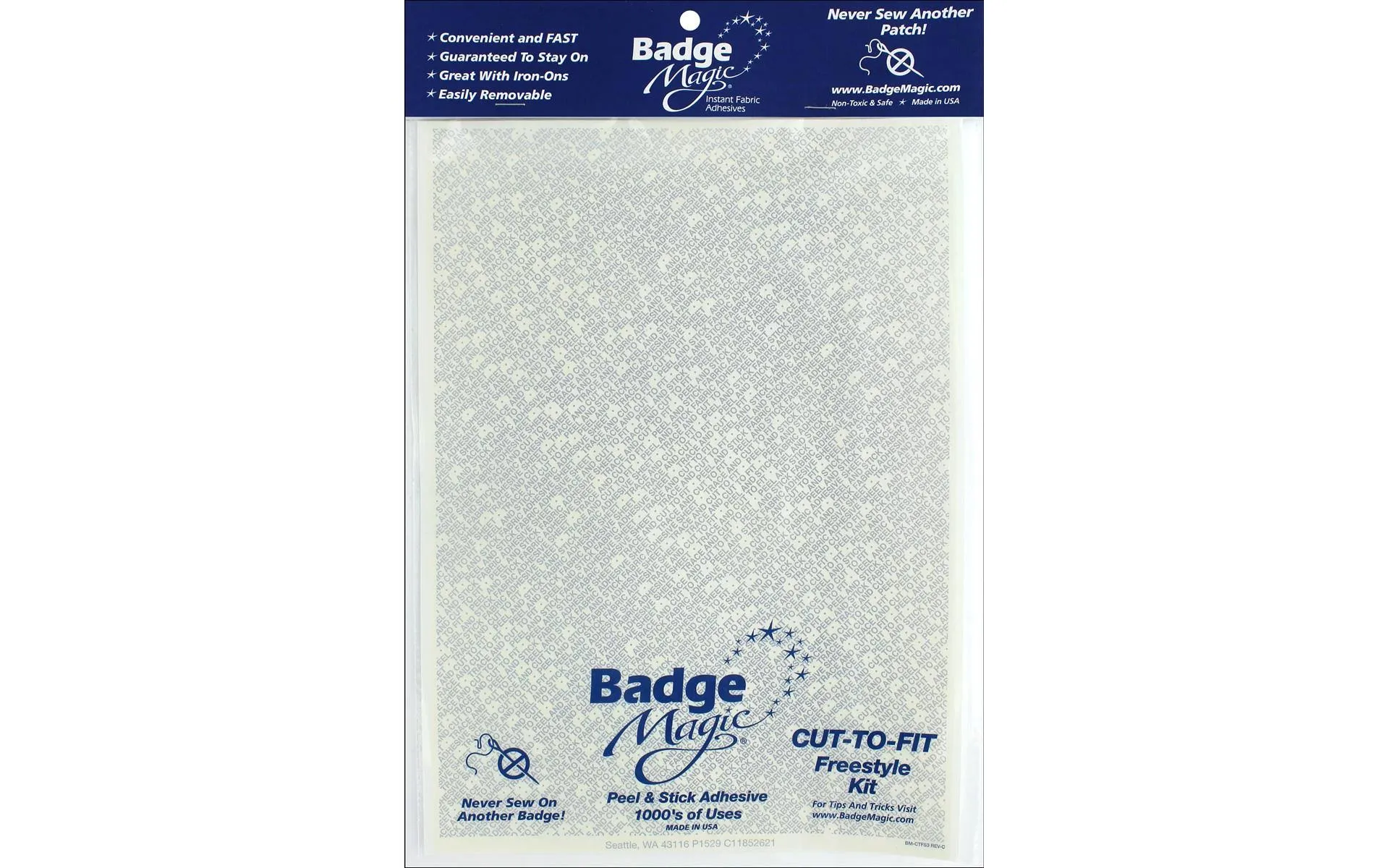 Badge Magic Cut to Fit Freestyle Patch Adhesive Kit - 4 Pack