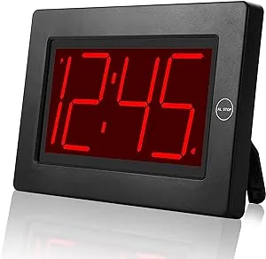 KWANWA Digital LED Wall Clock with 3'' Large Display Battery Operated/Powered