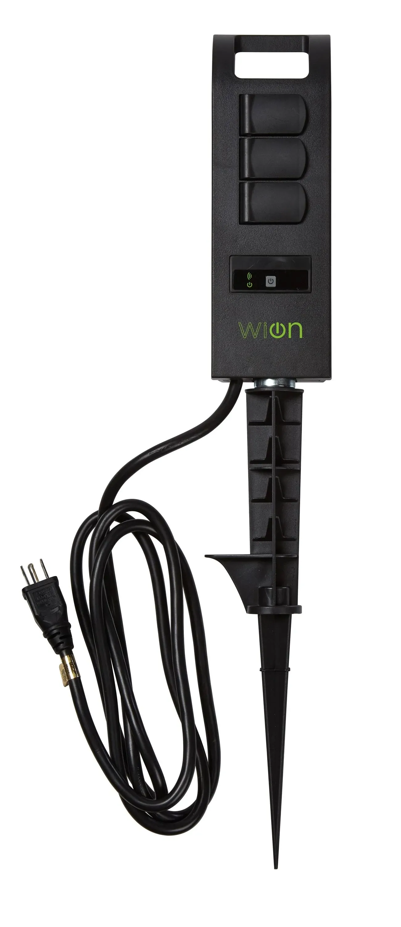 WiOn 50053 Outdoor Wi-Fi Plug-In Yard Stake With Smartphone Or Tablet Automat...