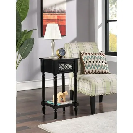 French Country Black Khloe Deluxe Accent Table