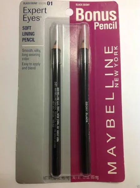 BONUS PACK Maybelline Expert Eyes Eyeliner Liner Pencil - BROWNISH BLACK NEW.