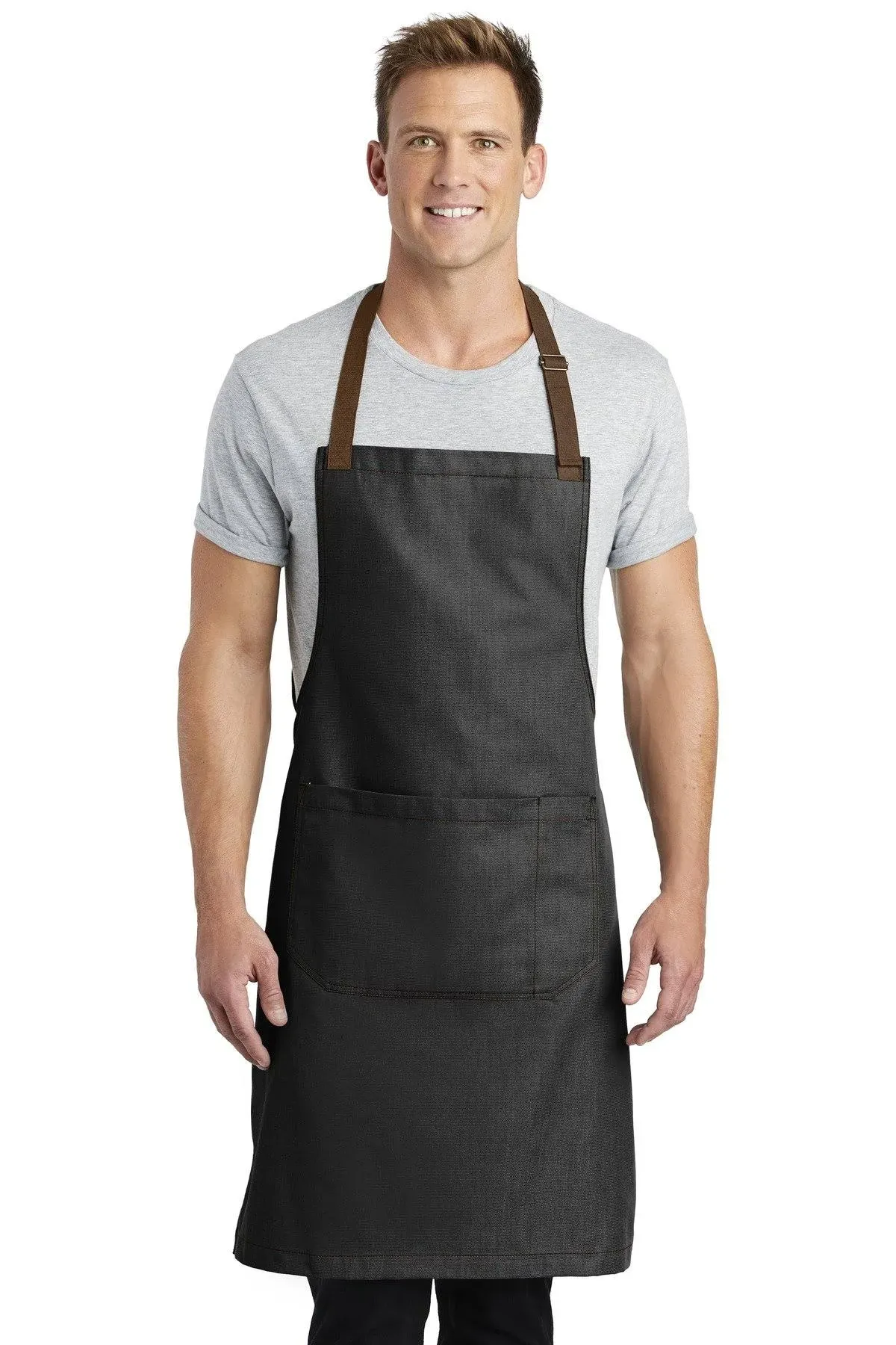 Port Authority A800 Market Full-Length Bib Apron - Dark Midnight