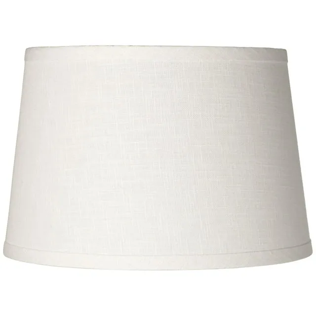 Urbanest Classic Drum Linen Lamp Shade, 12"x12"x10", Off White