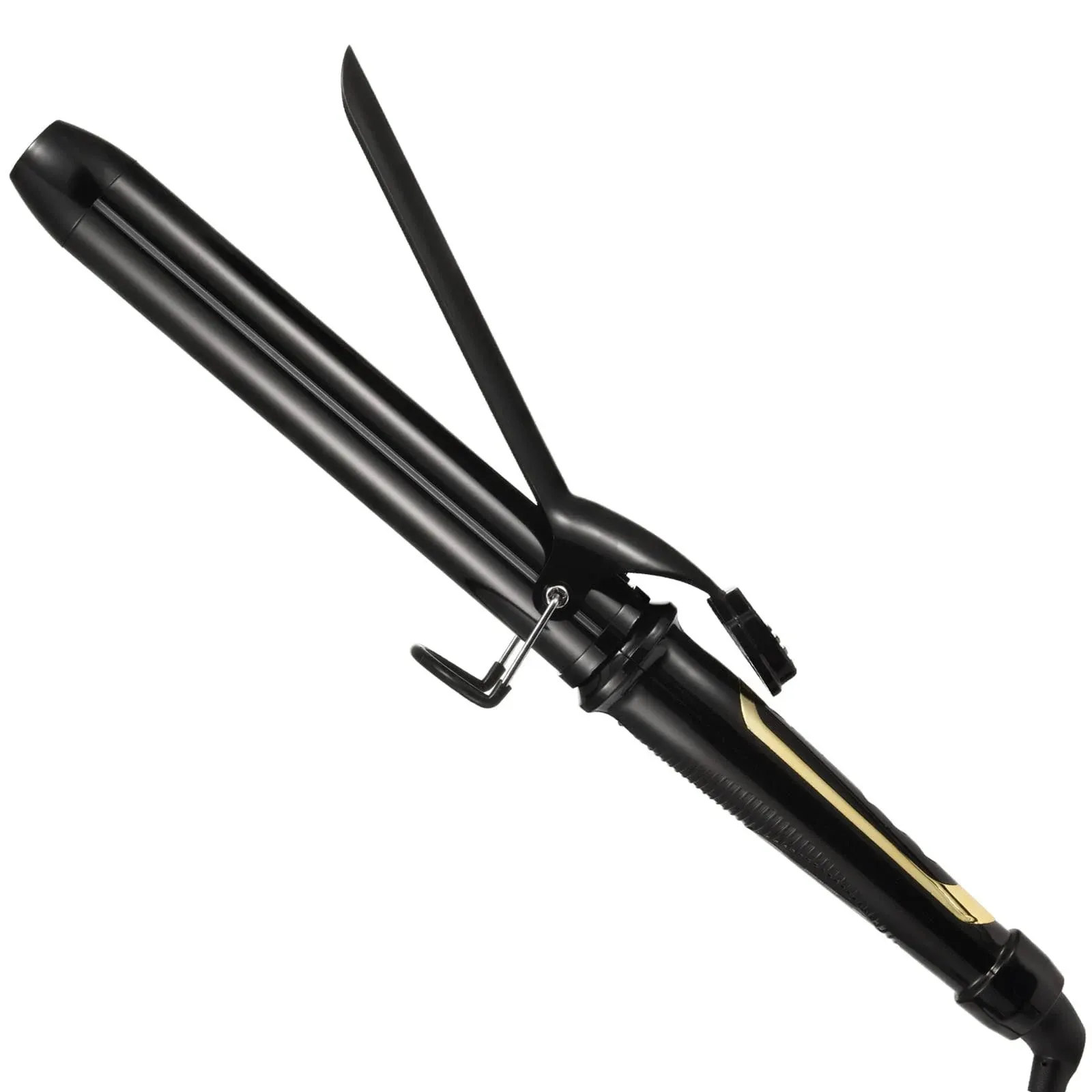 Lanvier 1.25 inch Clipped Curling Iron with Extra Long Tourmaline Ceramic Barrel ...