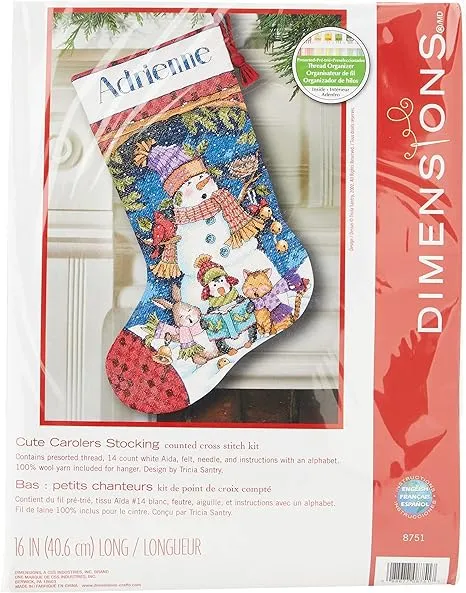 Dimensions Needlecrafts Counted Cross Stitch, Cute Carolers Stocking