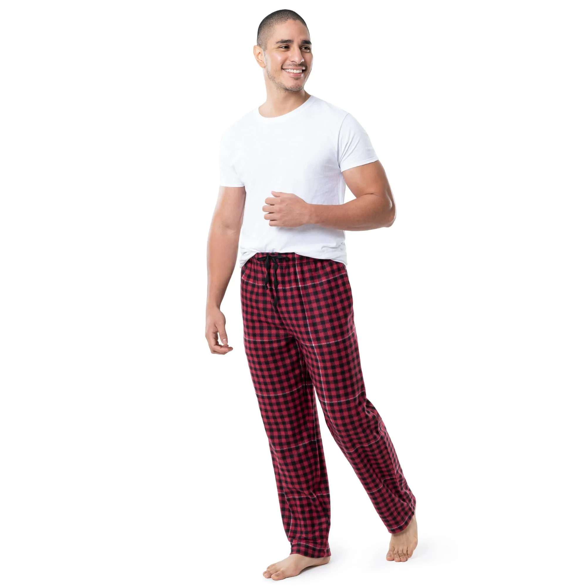 Fruit of the Loom Men's Plaid Fleece Pajama Pant 2-Pack, Sizes S-5XL