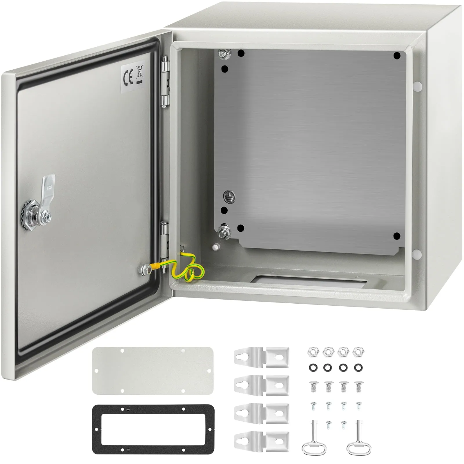 VEVOR NEMA Steel Enclosure, 12 x 12 x 8'' NEMA 4X Steel Electrical Box, IP66 Wa