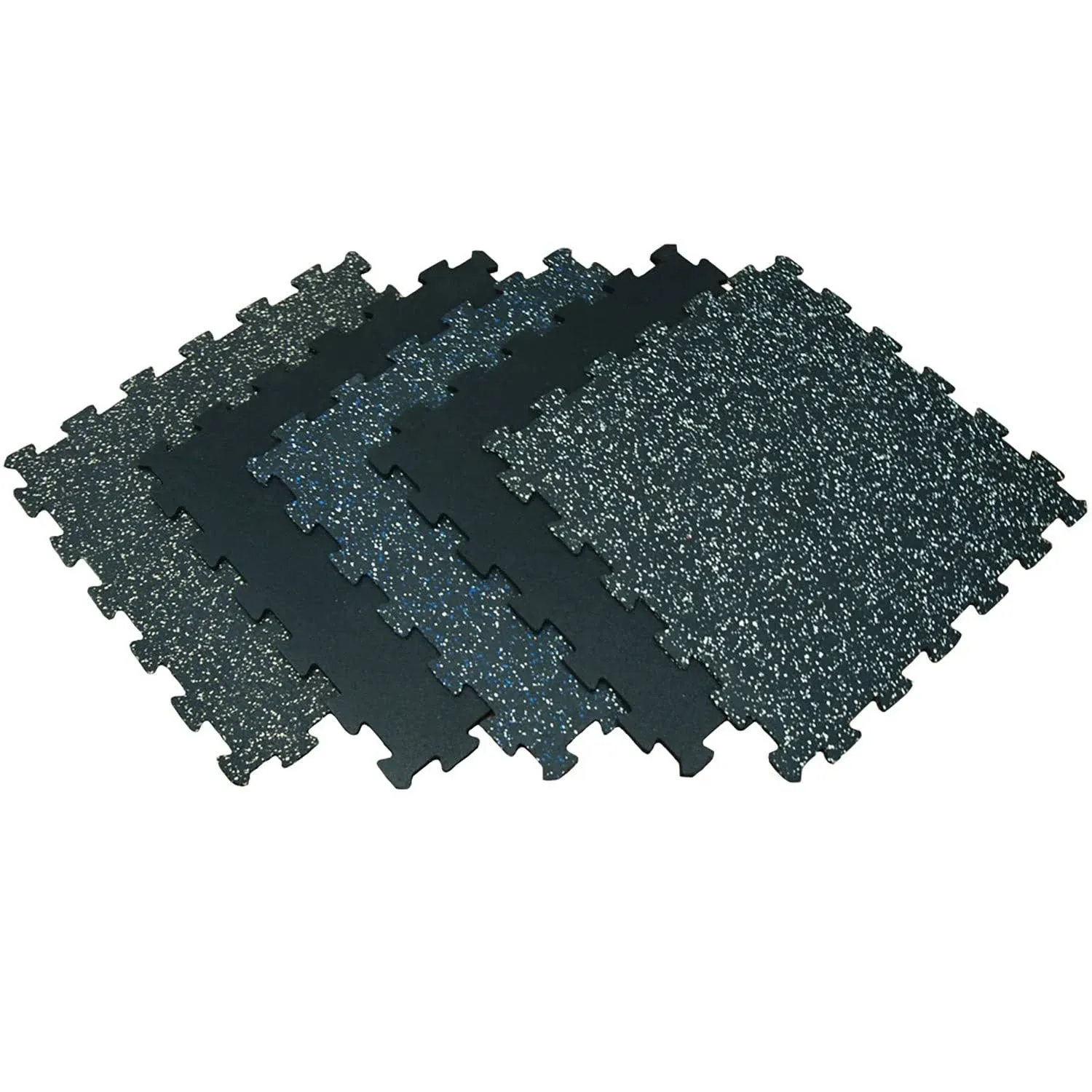 Goodyear ReUz 0.24 in. T x 1.6 ft. W x 1.6 ft. L Black Rubber Flooring Tiles (11 sq. ft.) (4-Pack) 03-274-BK-4