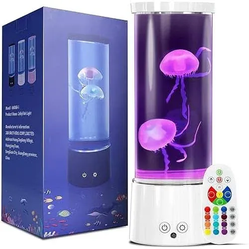 Aonesy Jellyfish Lamp, 17 Color Changing Jelly Fish Tank Mood Lamps for Home ...