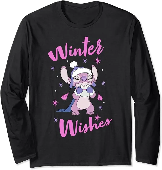 Disney Lilo & Stitch Angel Winter Wishes Long-Sleeve T-Shirt | Hot Topic