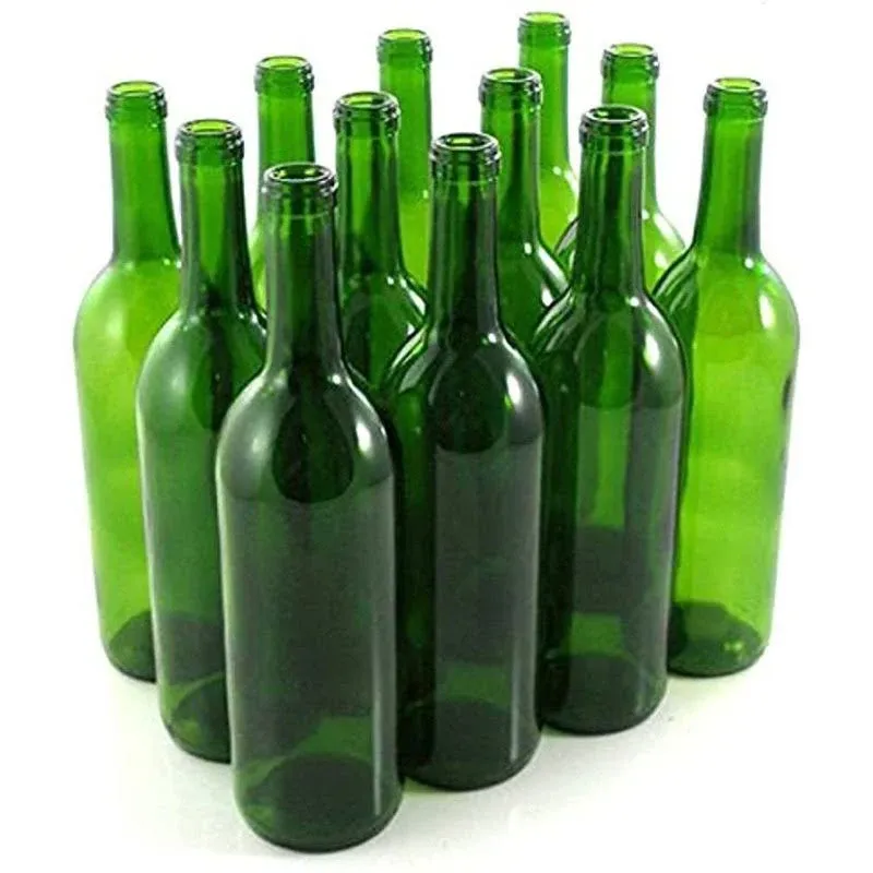 Strange Brew Green Wine Bottles, 750 ml Capacity (Pack of 12)