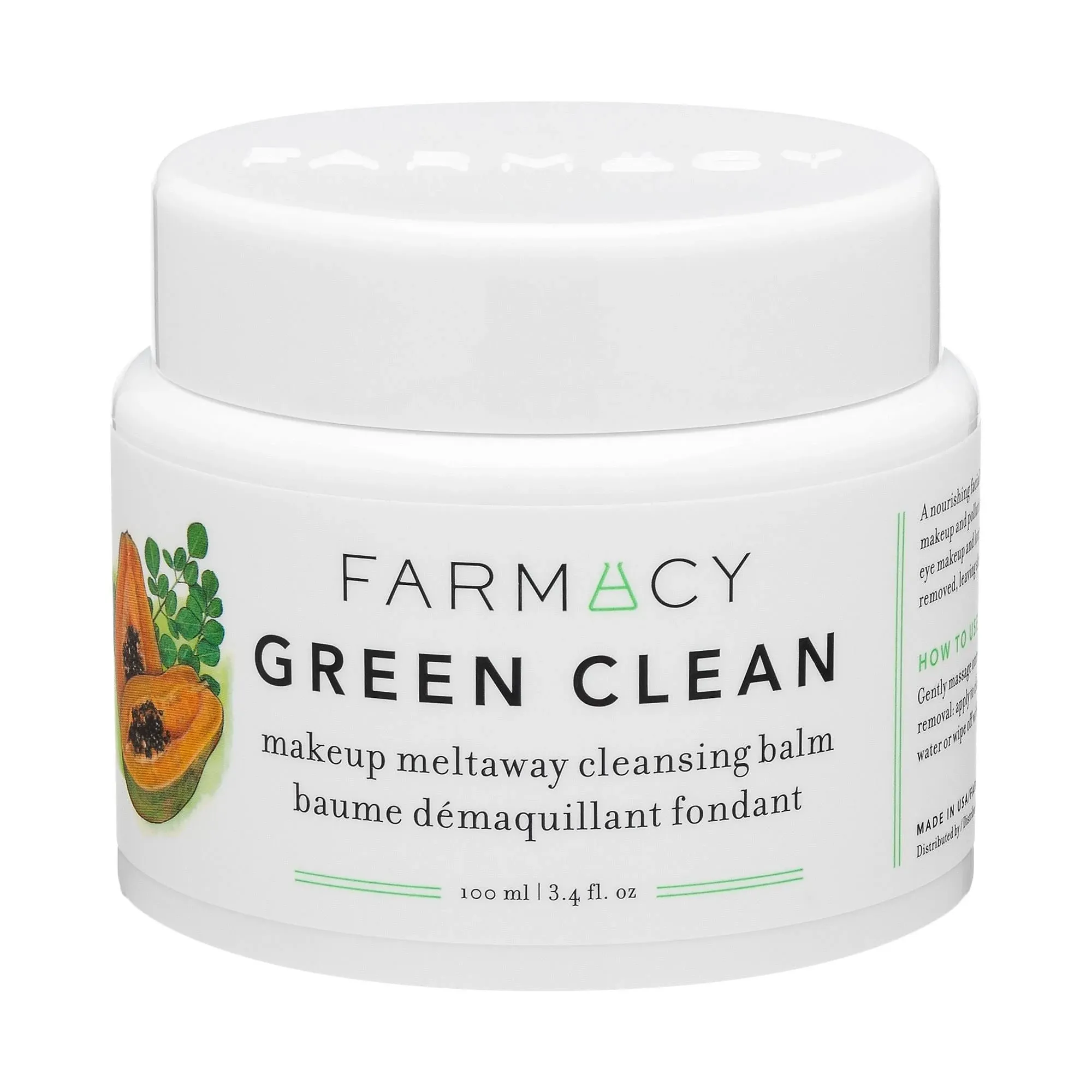 Farmacy Natural Makeup Remover - Green Clean Makeup Meltaway Cleansing Balm Cosmetic, 200ml