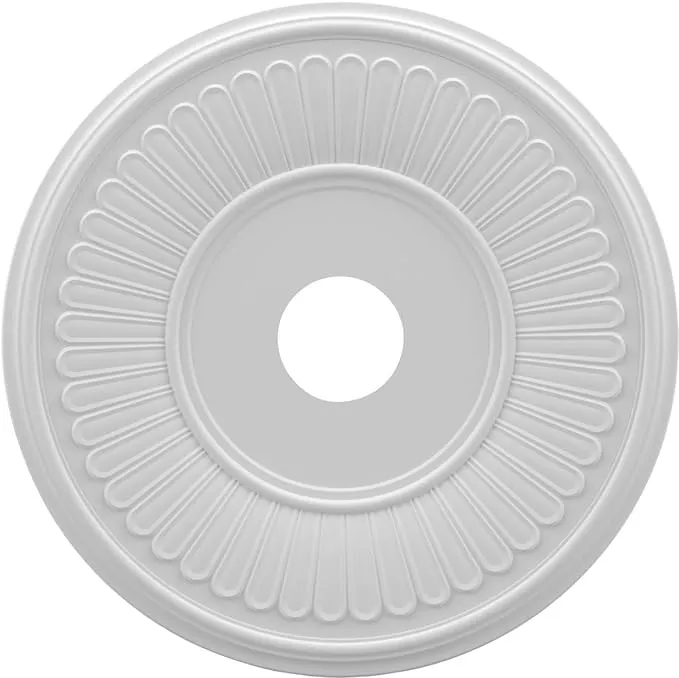 Ekena Millwork CMP19BE 19 x 3.5 x 1 in. Berkshire Thermoformed PVC Ceiling Medallion - 8.375 in.