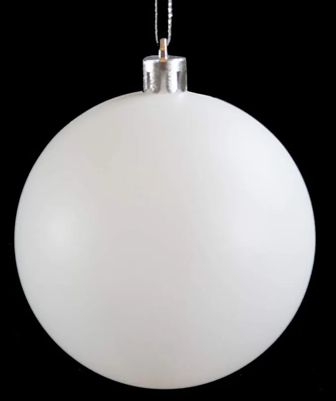 SLEETLY Blank White DIY Christmas Ball Ornaments for Crafts to Personalize, Make Your Own Ornament for Kids and Adults, Drawing, Stickers, Plain Paintable Matte Ornament to Decorate, Set of 12