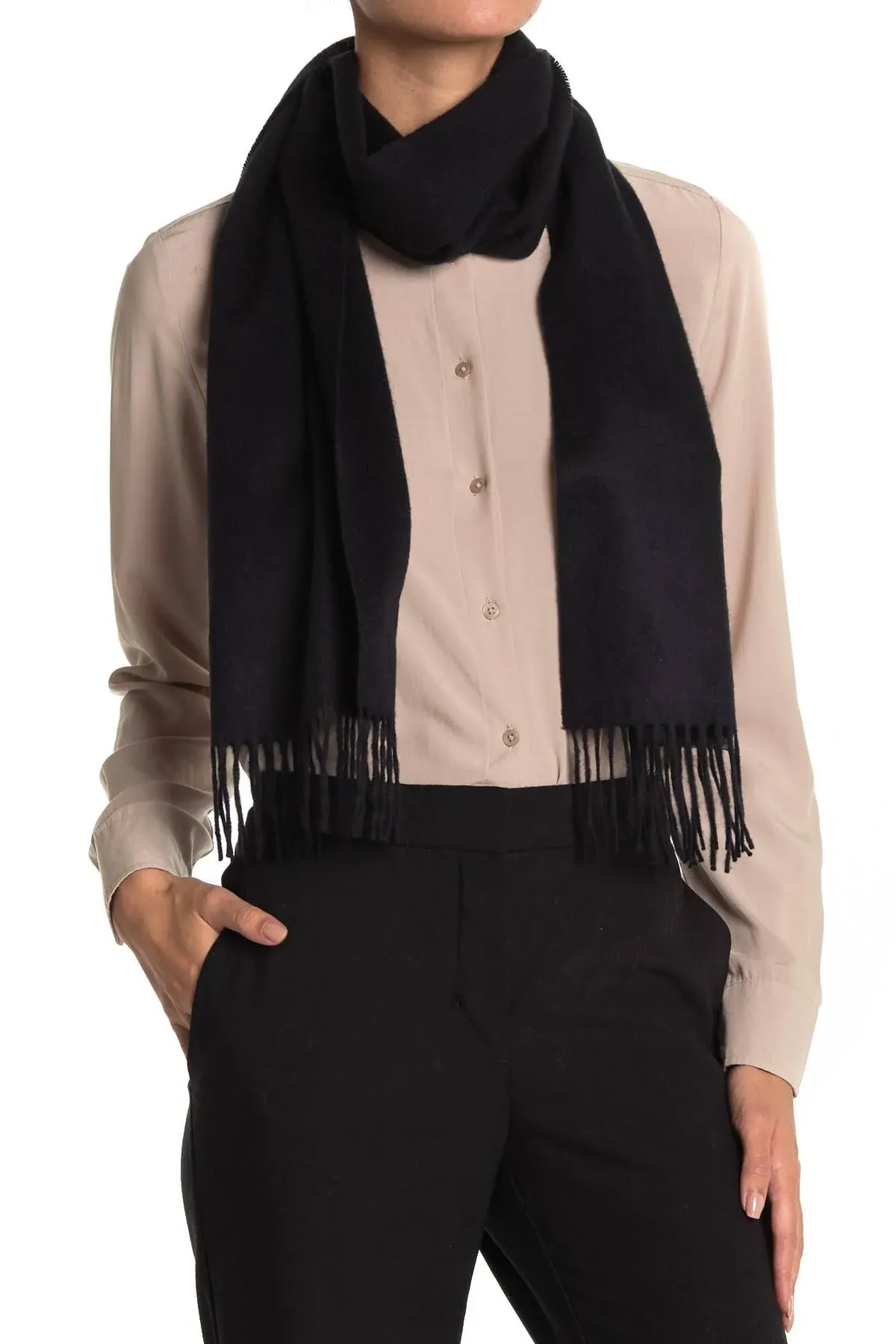 Hickey Freeman Men's Cashmere Fringe Scarf