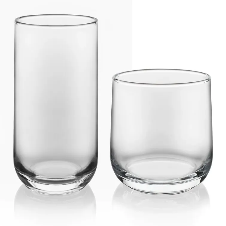 Ascent Tumbler and Rocks Glass Set (Set of 16)