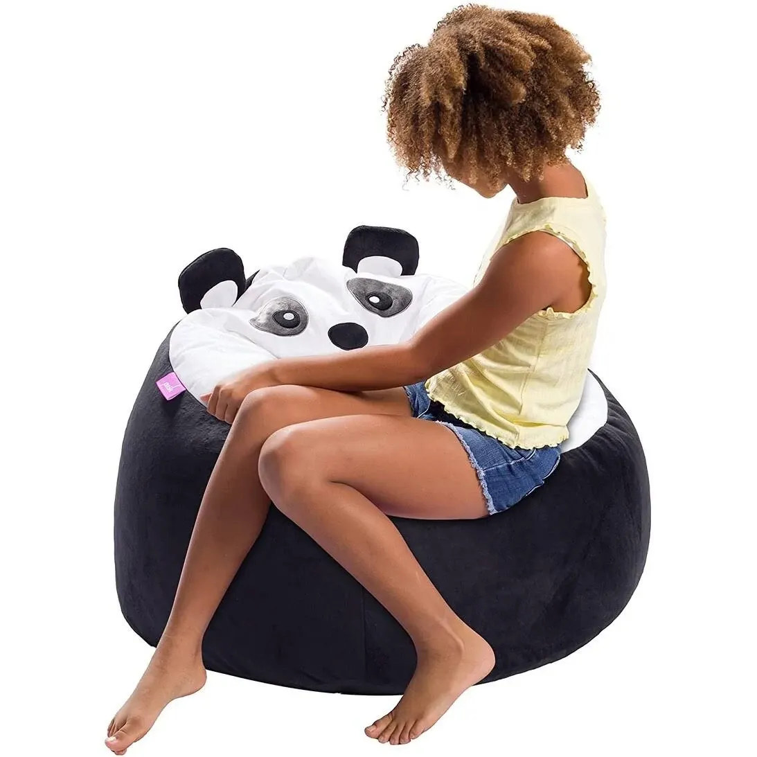 Posh Creations Bean Bag Chair, Memory Foam Lounger with Soft Cover, Kids, 2.5 ft, Panda