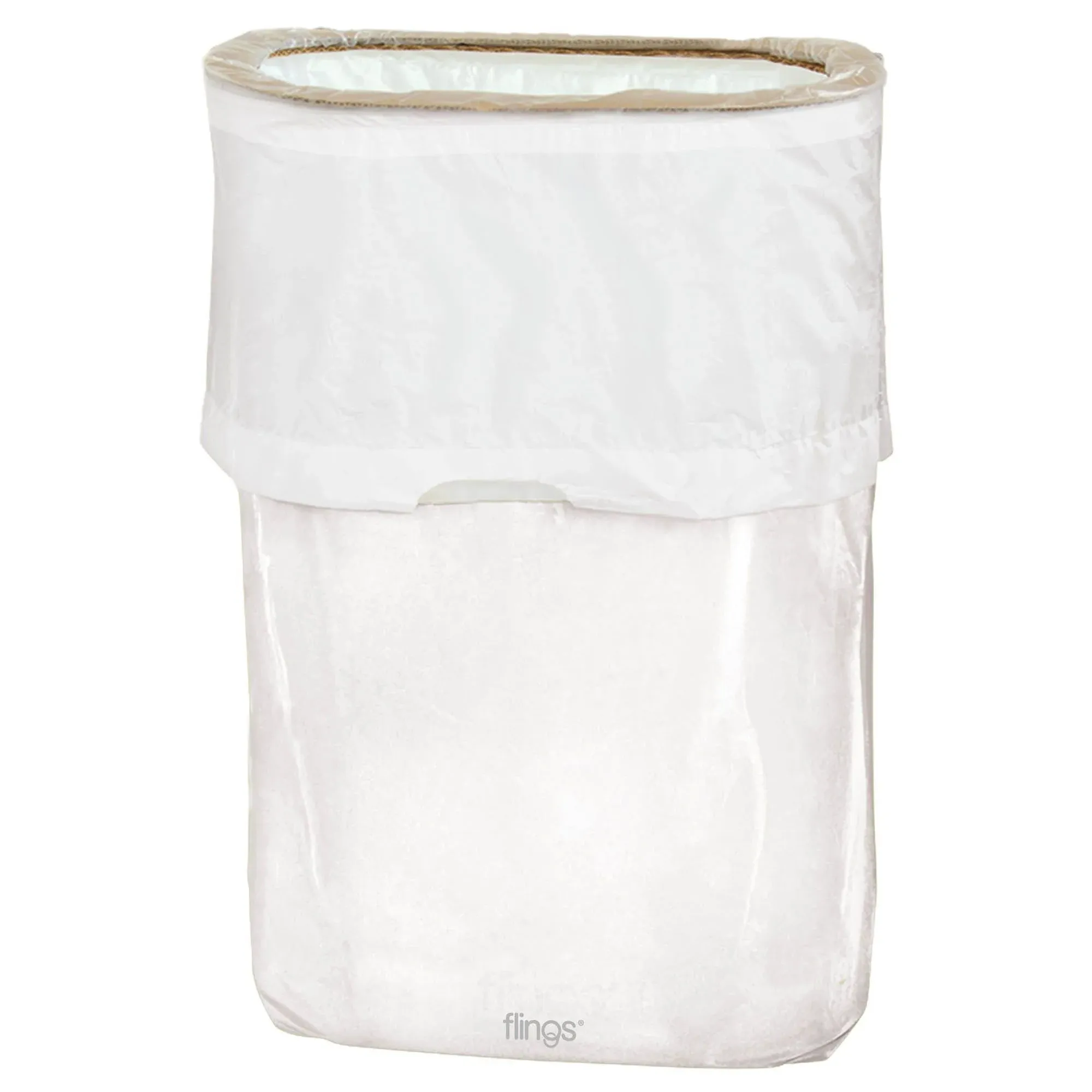 Flings Pop-Up Trash Bin- 13 Gallons | White | 1 Pc.