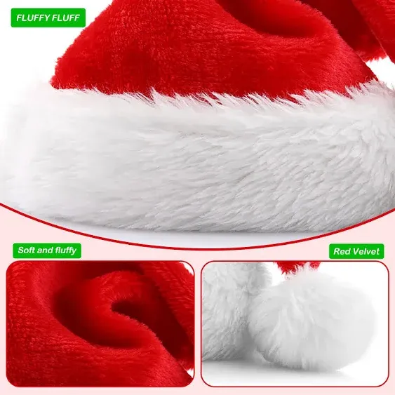 Hikkcos Green Gloves Adult and Christmas Santa Hat Green Furry Gloves Halloween Green Monster Costume Party Supplies