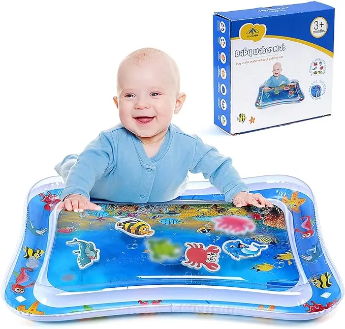 Magifire Tummy Time Water Mat for Infants 3-12 Months Old, Measures 27 inches x 21 inches, Water Mat for Babies, BPA-Free, Water Play Mat