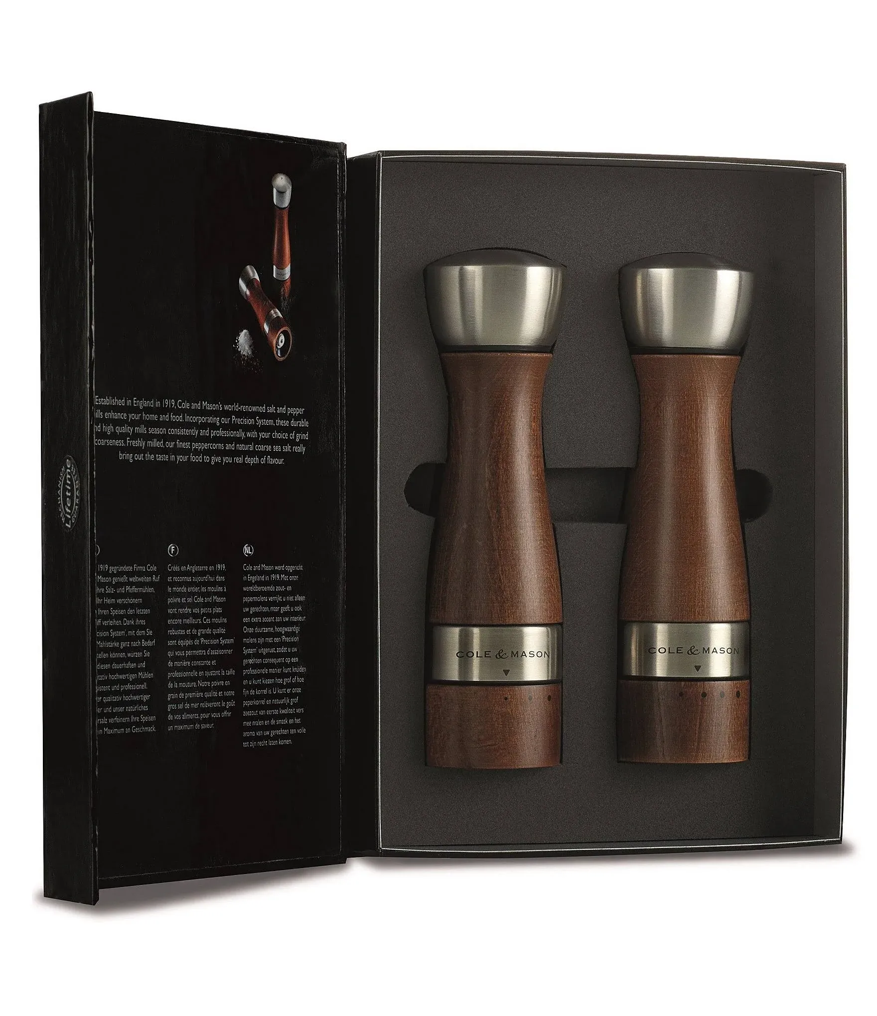 Cole & Mason Oldbury Wood Salt and Pepper Grinder Set