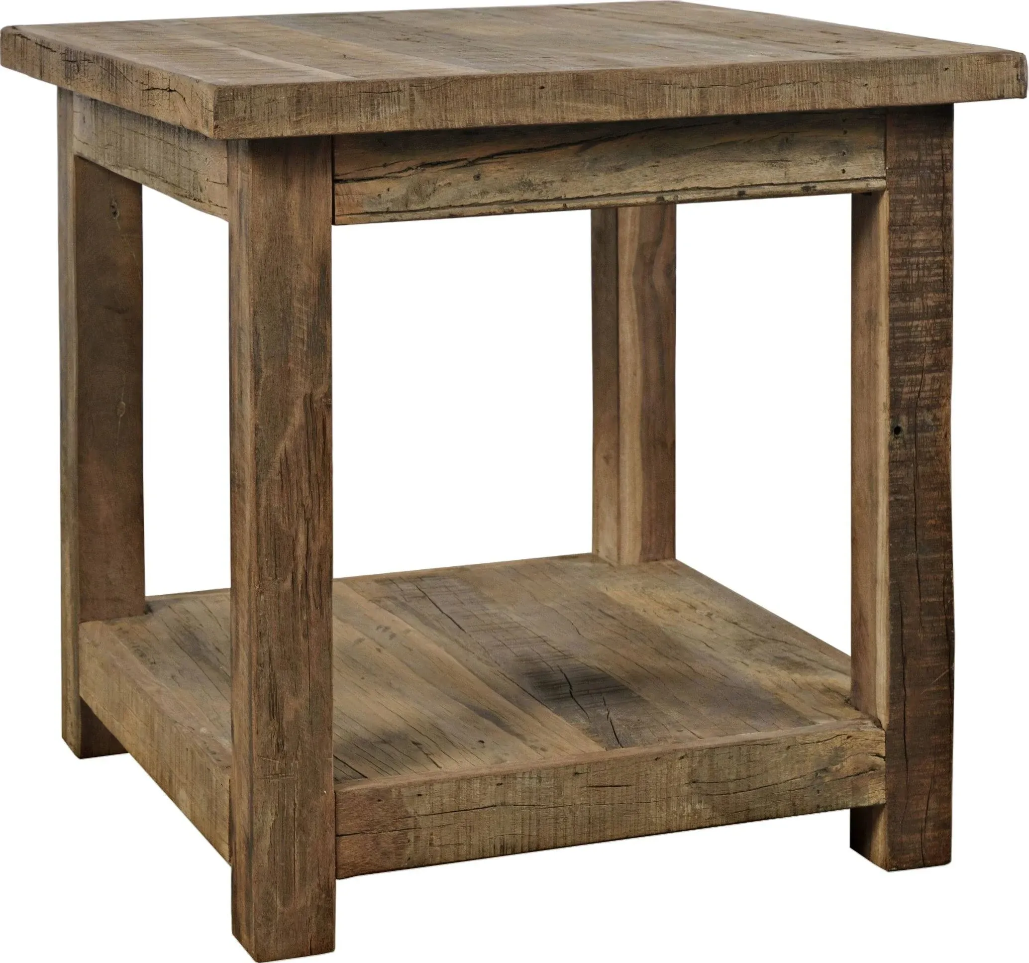 Jofran Furniture Reclamation Rustic Brown Square End Table