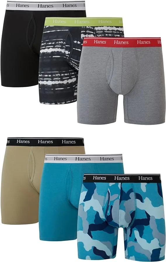 Hanes Originals - Calzoncillos y baúles tipo bóxer para hombre, algodón elástico que absorbe la humedad, ajuste moderno, tiro bajo, multipacks