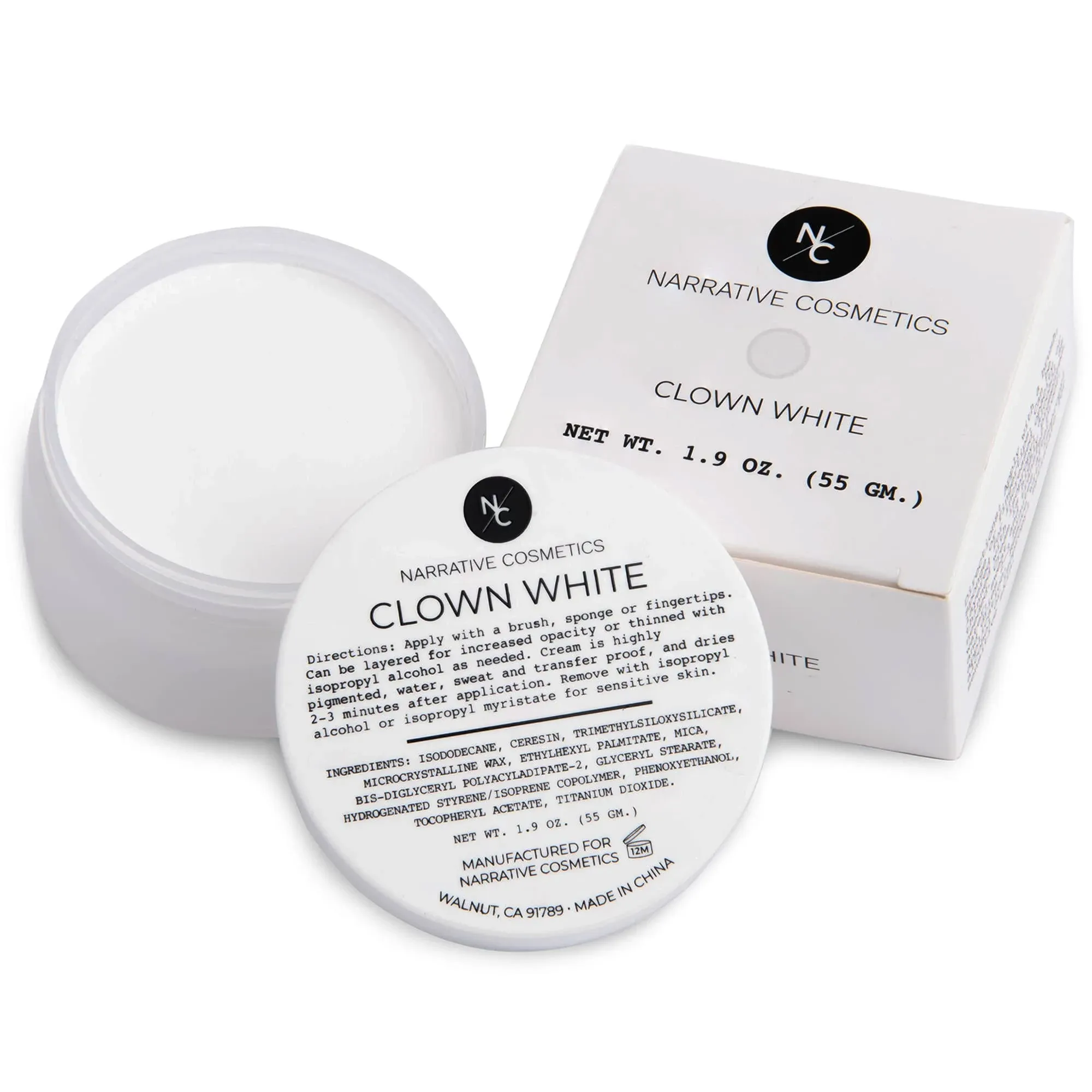 Narrative Cosmetics Clown White Cream Makeup