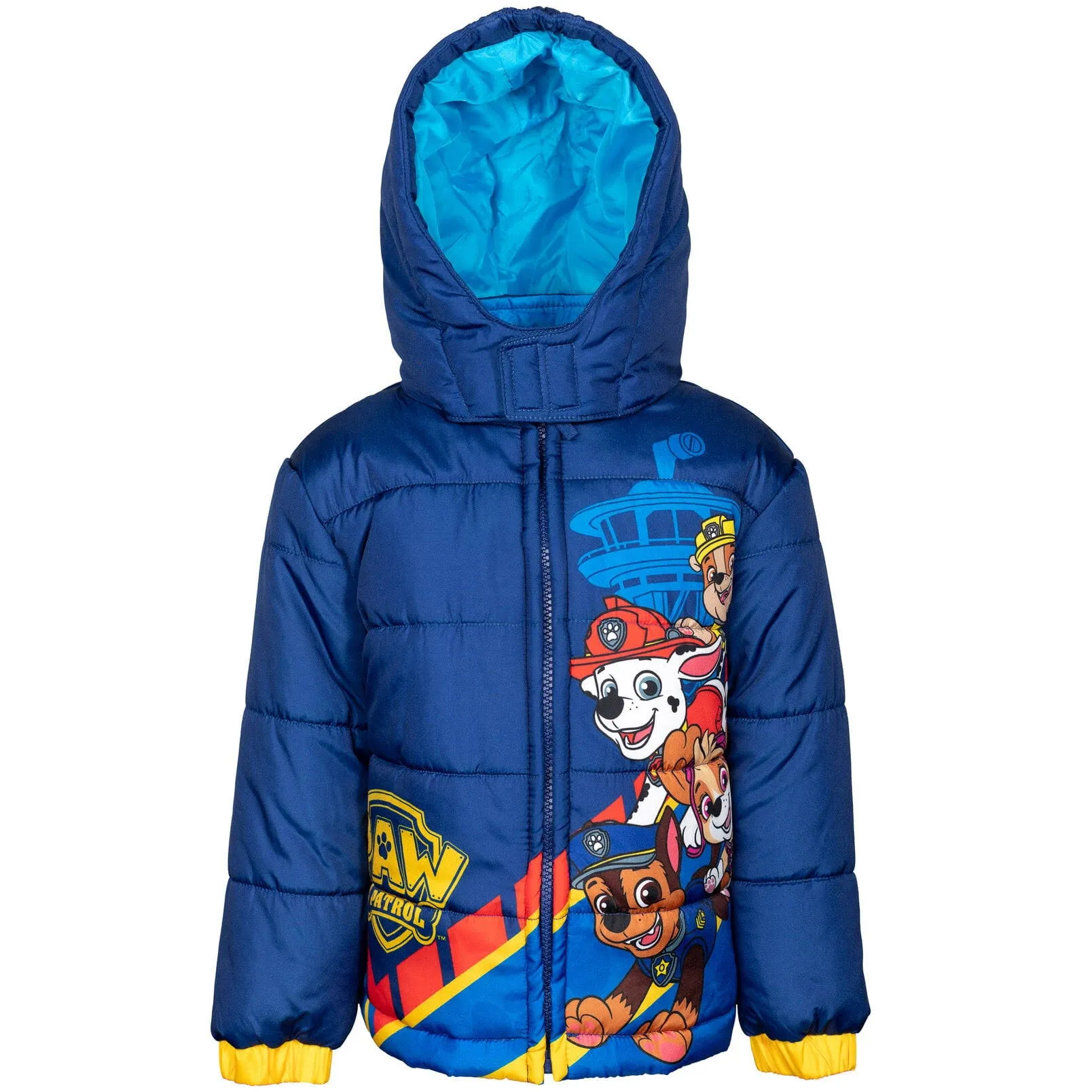 Paw Patrol Rubble Marshall Chase Zip Up Puffer Jacket Toddler to Big Kid