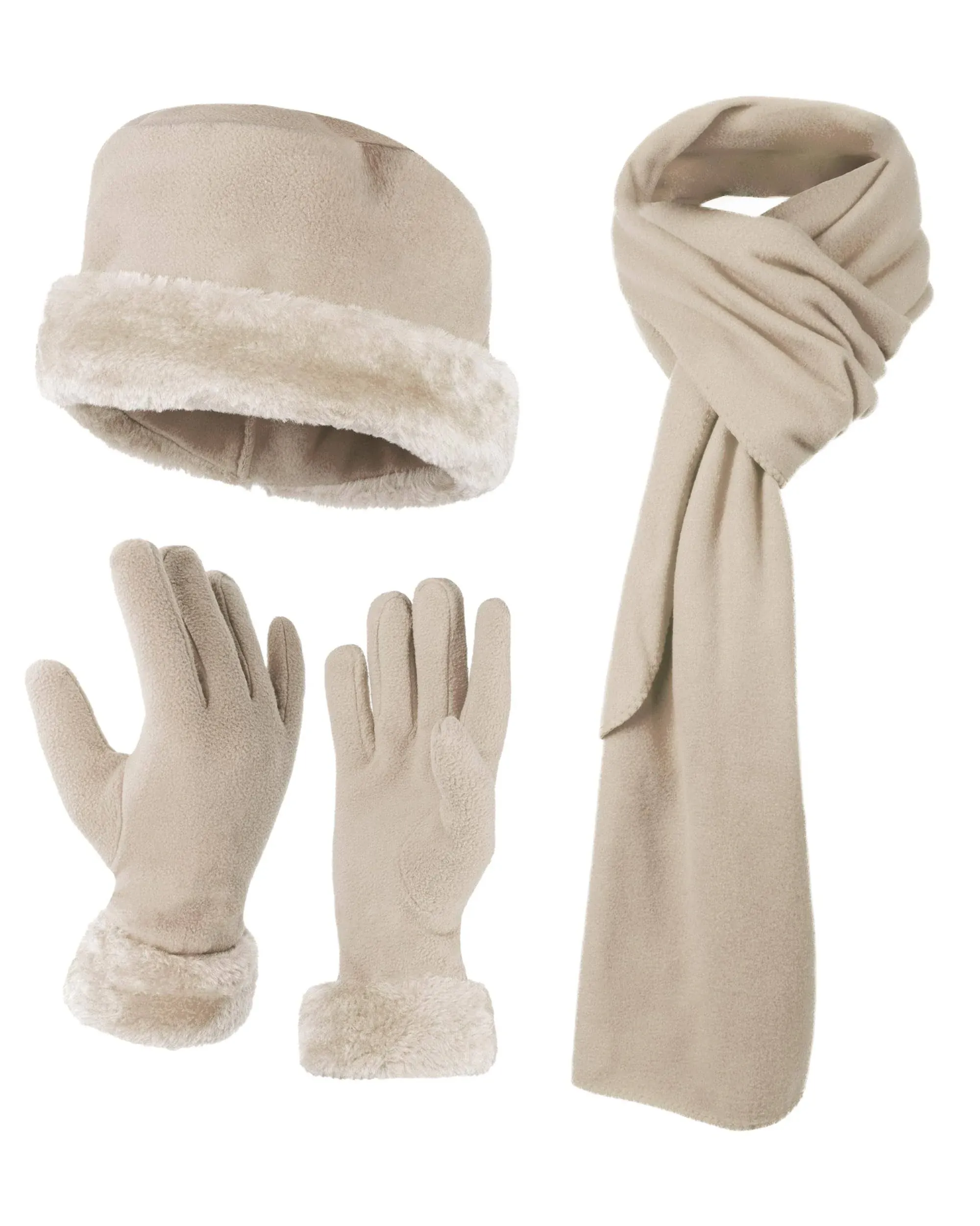 Women's Warm Fleece Winter - Women's Hat and Glove Set + Hats Gloves Scarves for ...