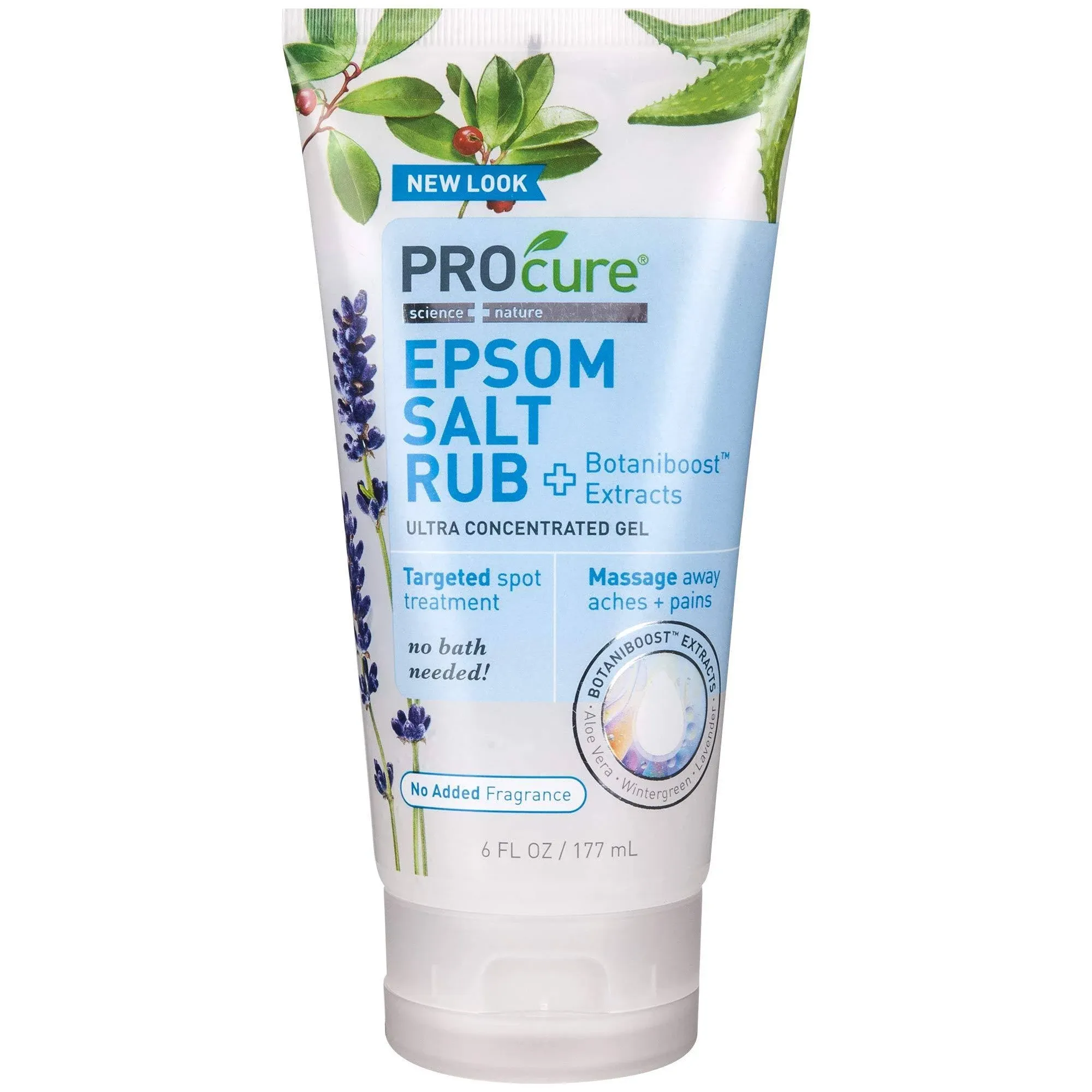 Epsom Salt Rub Gel with Aloe Vera, 6 Fluid oz. Soothes Muscle Tension, Aches ...