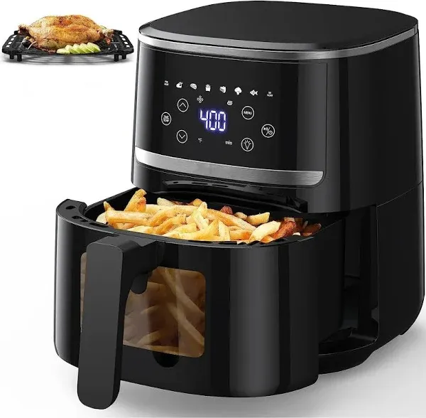 Air Fryer Air Fryer Oven 5 Quart Digital Air Fryer With 8 Cooking Presets Visibl