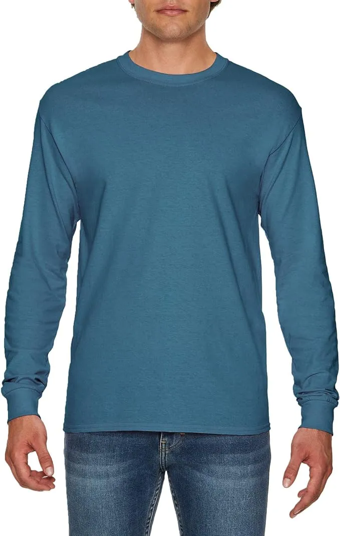 Gildan Heavy Cotton Long Sleeve T-Shirt - Indigo Blue - XL