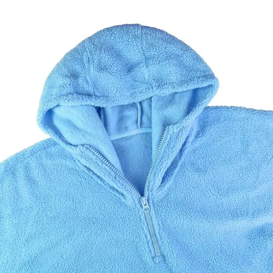 Oversized Blanket Hoodie Sweatshirt with Zipper Giant Faux Shearling Pullover | Large Front Pocket Cozy Warm Comfortable | Gift for Adults Women Men Teenagers Kids Wife Girlfriend