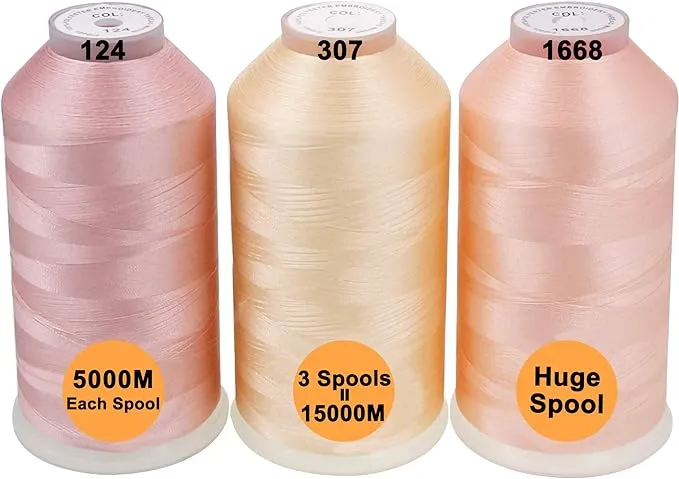 New brothreads - 40 Options- Various Assorted Color Packs of Polyester Embroidery Machine Thread Huge Spool 5000M for All Embroidery Machines -Different Purples