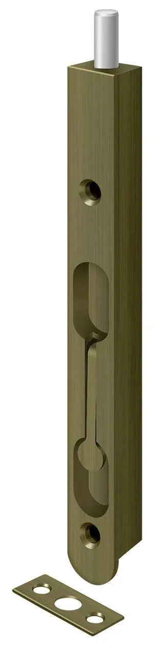 Deltana 7FBZ5 7 in. Flush Bolt Zinc Antique Brass