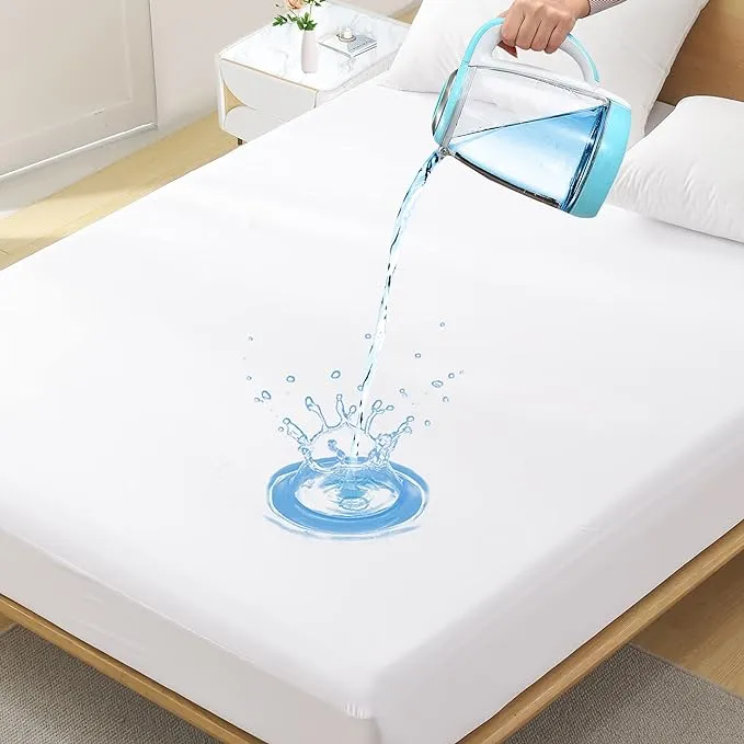 Full Premium Waterproof Mattress Protector, Soft Breathable Mattress Pad Cover, Noiseless Waterproof Bed Cover - Stretch to 21" Fitted Deep Pocket Mattress Protection Cover