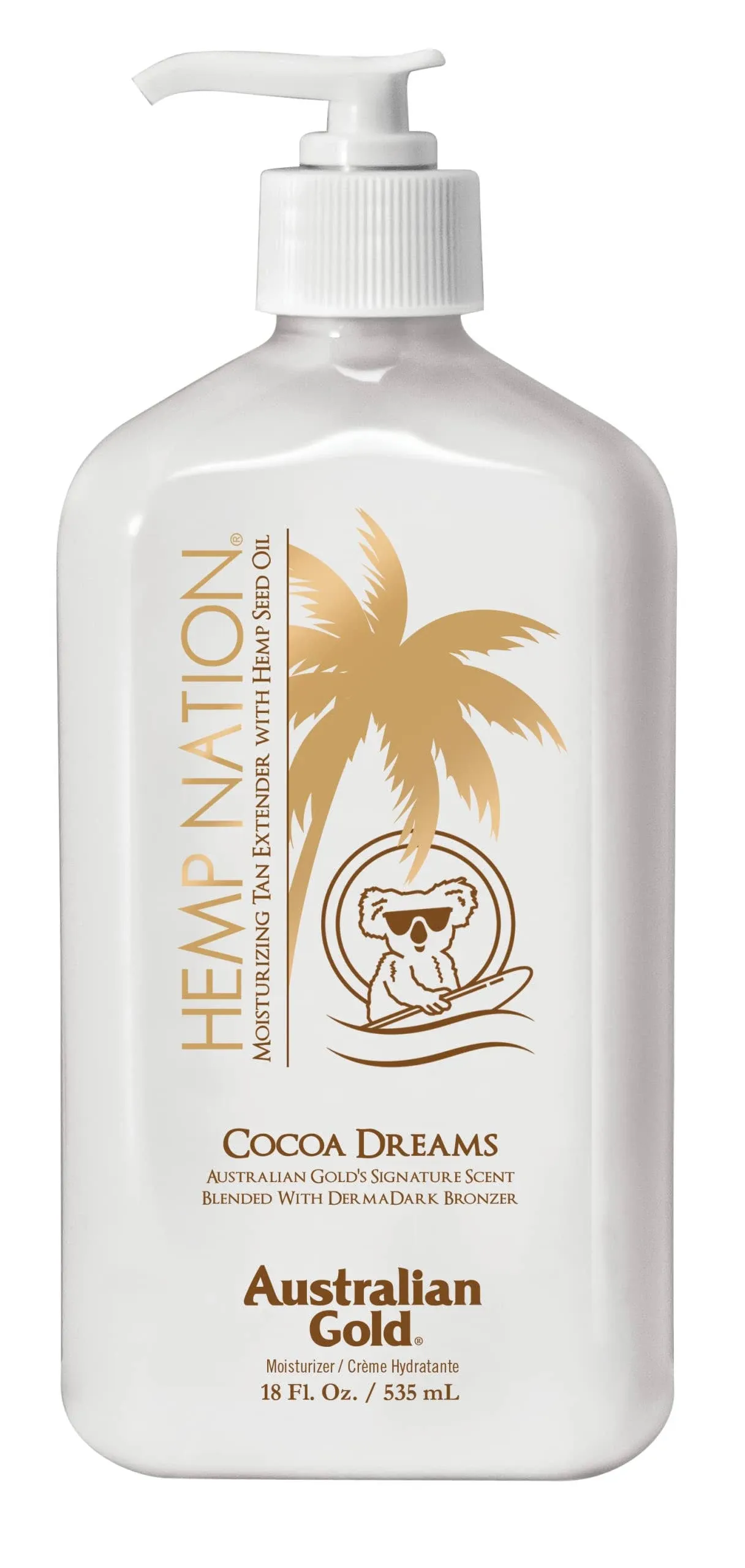 Hemp Nation Cocoa Dreams Tan Extender w/Derma Dark - 18 oz.