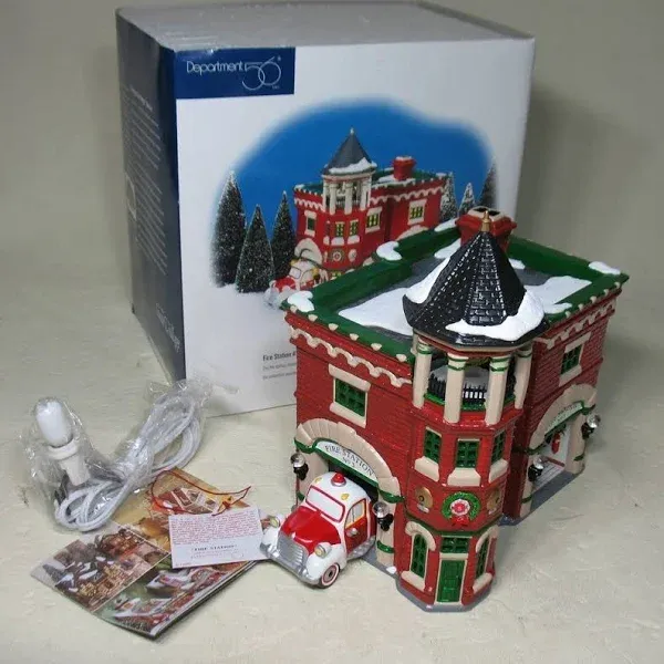 Department 56 Snow Village Fire Station #3