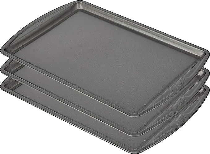 Goodcook Baking Sheet, 13 Inch x 9 Inch, Dark gray - 3 Piece