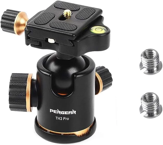 Pergear Heavy Duty Photography Camera Tripod Ball Head 360 Degree Fluid Rotation Tripod Ballhead